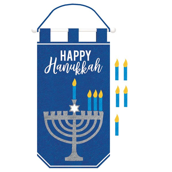 Hanukkah Hanging Felt Menorah