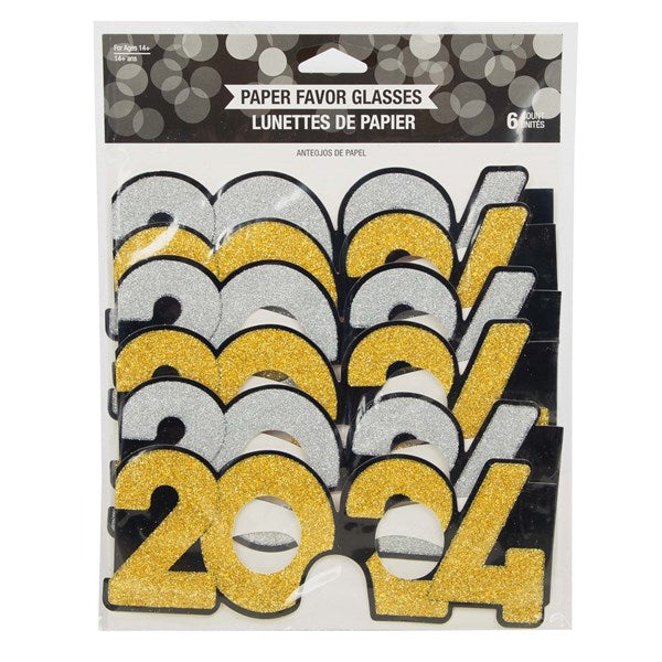 2024 Gold & Silver Glasses (6 Per pack)