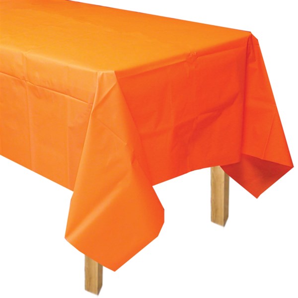 Orange Plastic Table Cover