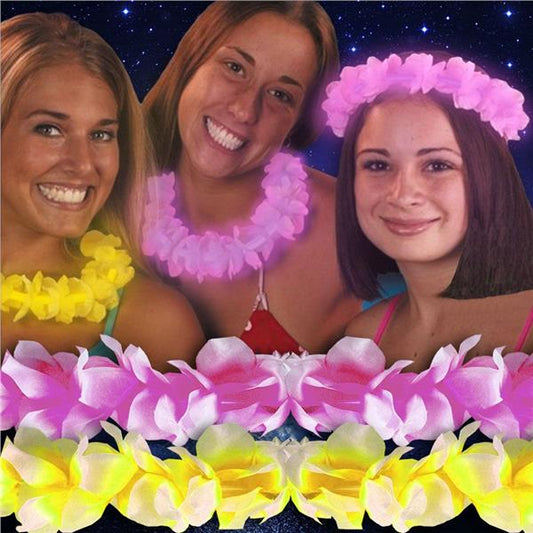 Flower Lei 22" Glow Necklaces (12 Per pack)