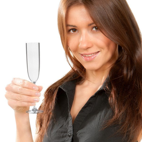 Silver Champagne Flutes (12 Per pack)