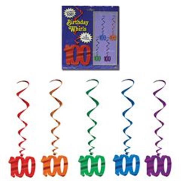 100 Whirl Decorations (5 per pack)