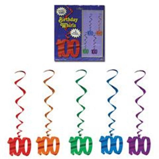 100 Whirl Decorations (5 per pack)