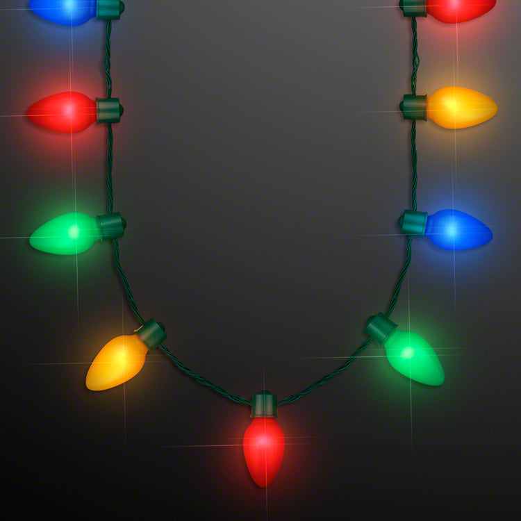 9 Lights Christmas Bulb Necklace