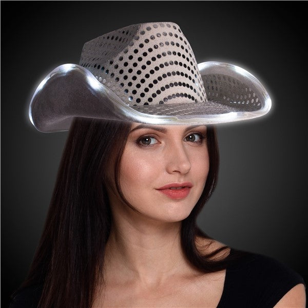 LED Sequin Cowboy Hat