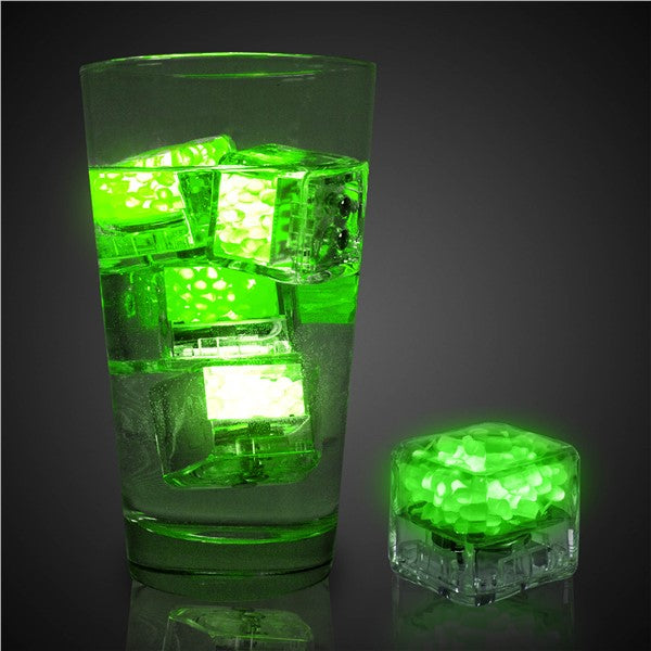 Green Liquid-Activated LED Ice Cubes (12 Per pack)