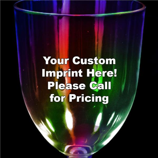 LED 10 oz Wine Glass White Stem