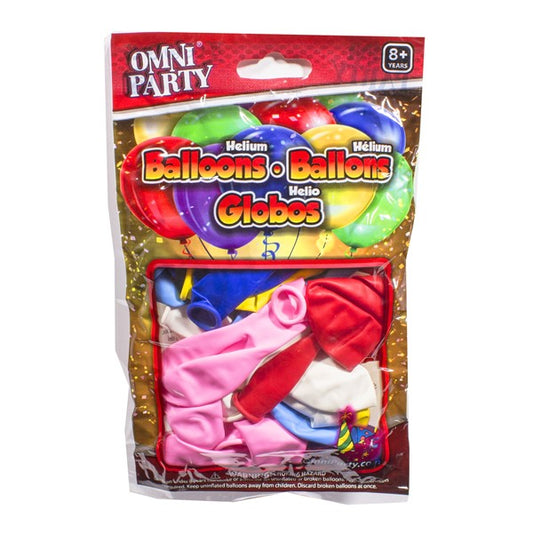 Assorted 9" Helium Balloons (18 Per pack)