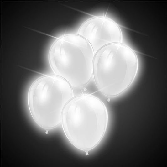 White LED Balloons (5 per pack)