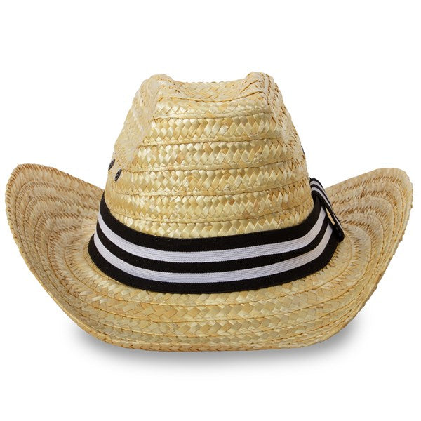 Straw Cowboy Hat with Strap