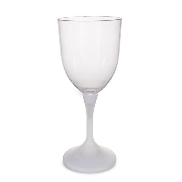 LED 10 oz Wine Glass White Stem