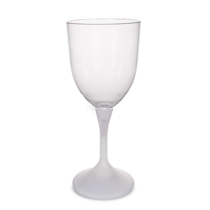 LED 10 oz Wine Glass White Stem