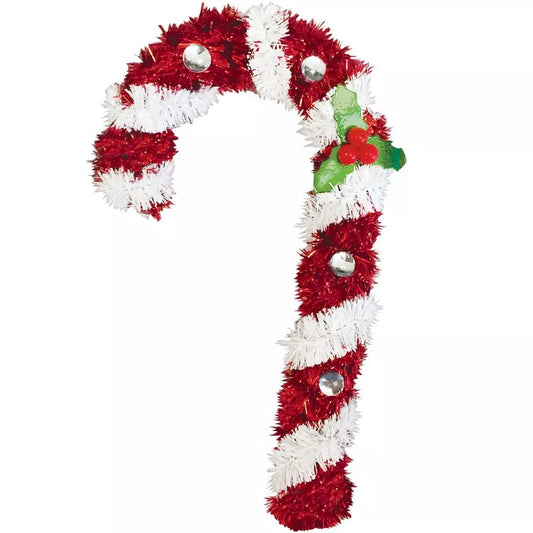 Hanging Tinsel Candy Cane