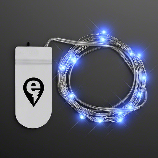 Blue Fairy String Lights for Crafting, 20 LEDs, 80"