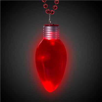 LED Jumbo Christmas Bulb Necklace