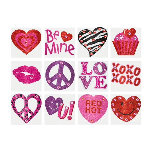 Valentine's Day Body Jewelry (12 Per pack)