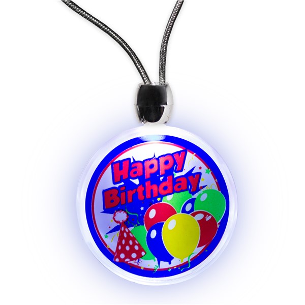 LED Birthday Pendant Necklace