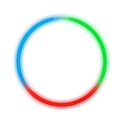 Green, Red and Blue 22" Glow Necklaces (50 Per pack)