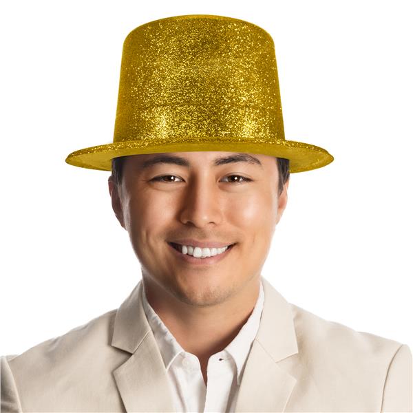 Gold Glitter Top Hat