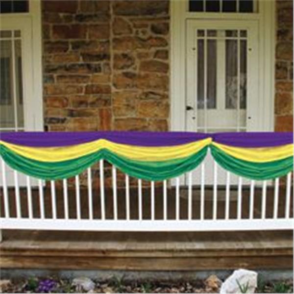 Mardi Gras Fabric Bunting Decoration