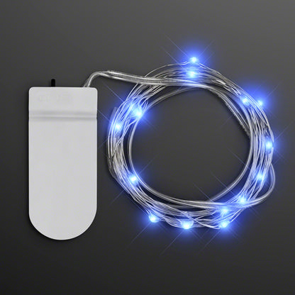 Blue Fairy String Lights for Crafting, 20 LEDs, 80"