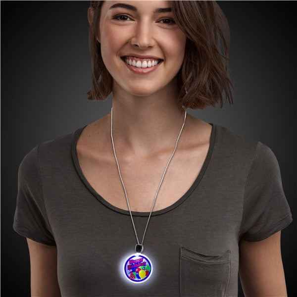 LED Birthday Pendant Necklace