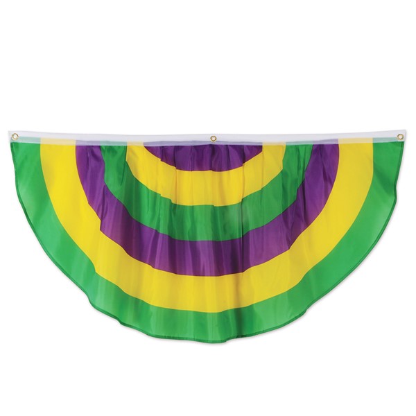 Mardi Gras 4' Fabric Bunting