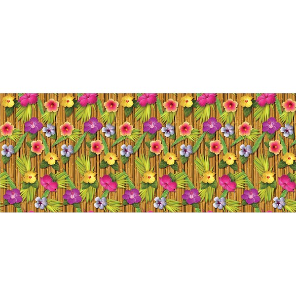 Luau Tropical Flowers Room Roll