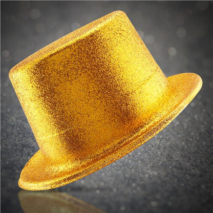 Gold Glitter Top Hat