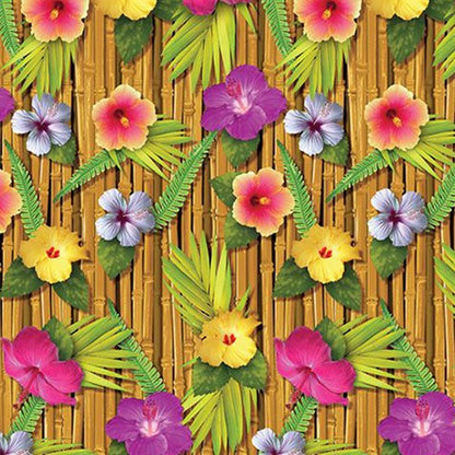 Luau Tropical Flowers Room Roll