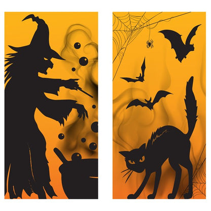 Witch & Cat Window Backdrop (2 Per pack)