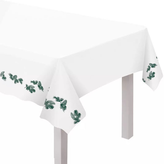 Calm & Bright Christmas Plastic Table Cover, 54in x 102in