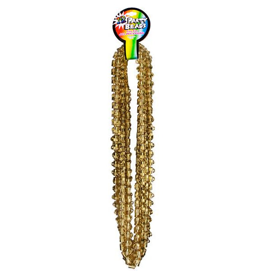 Gold Bead Beer Mug 33" Necklaces (12 per pack)