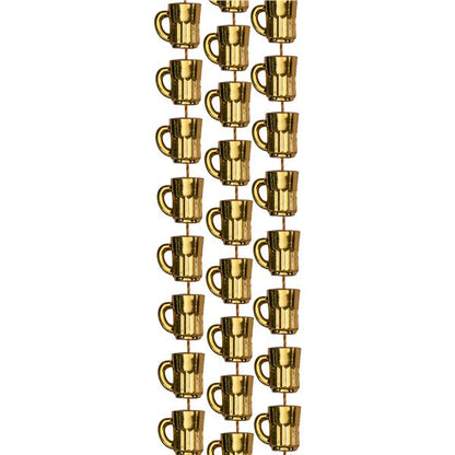 Gold Bead Beer Mug 33" Necklaces (12 per pack)