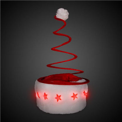 LED Santa Spring Hat