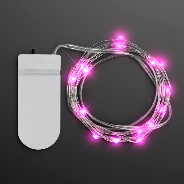 Pink Fairy String Lights for Crafting, 20 LEDs, 80"