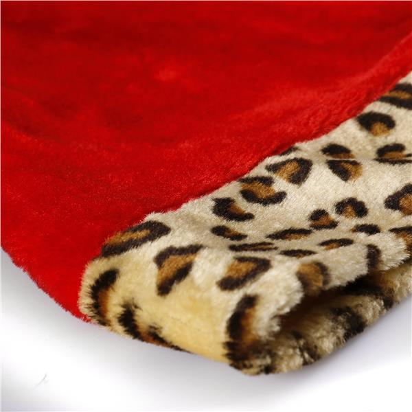 Leopard Print Santa Hat