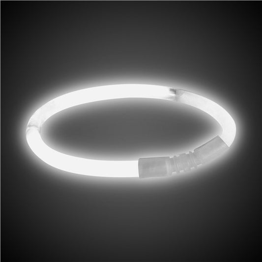White 9" Glow Bracelets (50 Per pack)