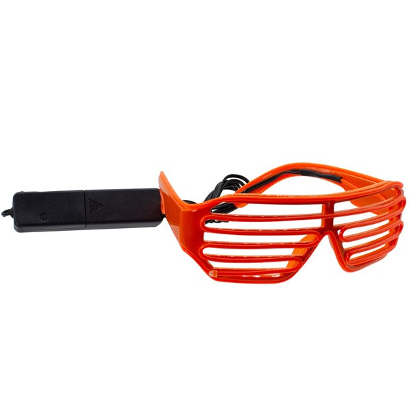 Orange EL Wire Sound Activated Shades