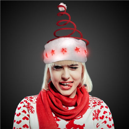 LED Santa Spring Hat