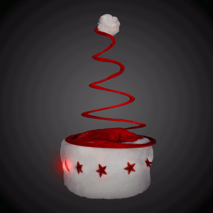 LED Santa Spring Hat