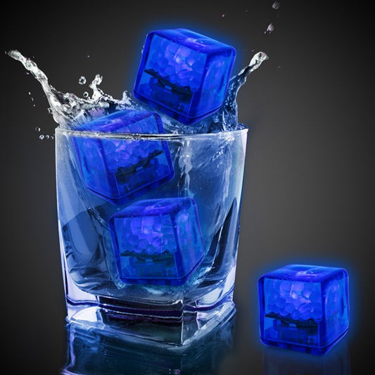 Royal Blue Liquid-Activated LED Ice Cubes (12 Per pack)