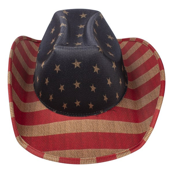 Vintage Patriotic Cowboy Hat