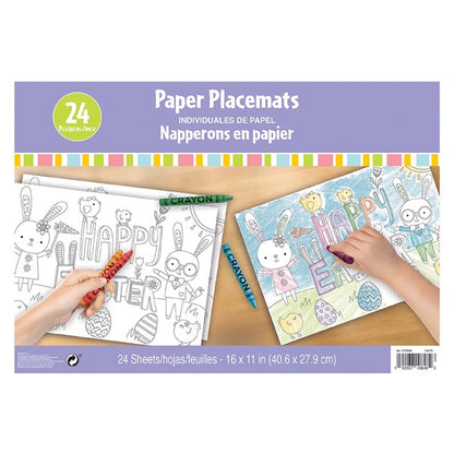 Easter Color-In Placemats (24 per pack)