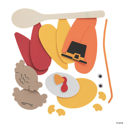 Wooden Spoon Turkey Craft Kit - Makes 12