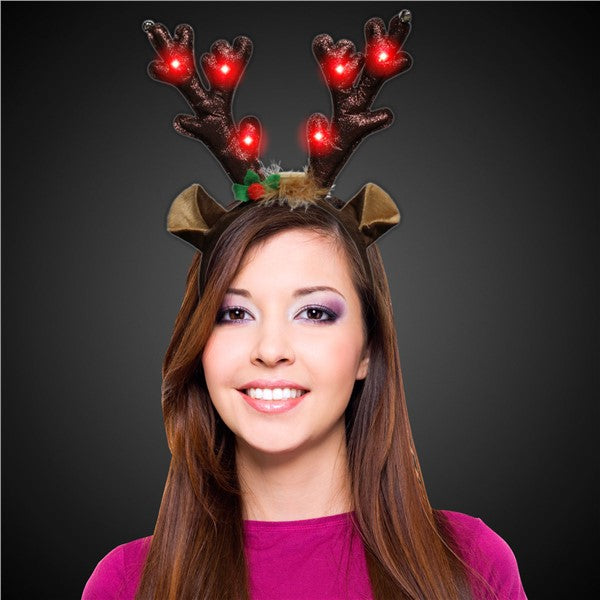 LED Reindeer Antlers Headband