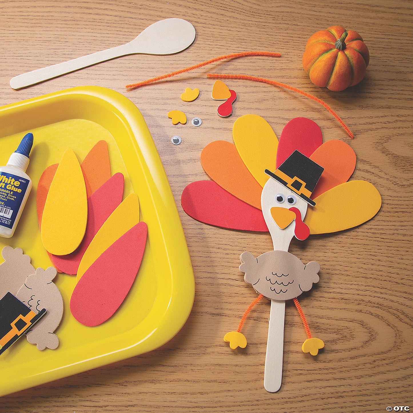 Wooden Spoon Turkey Craft Kit - Makes 12