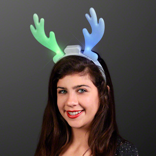 Blinky Soft Reindeer Antlers with Jingle Bells