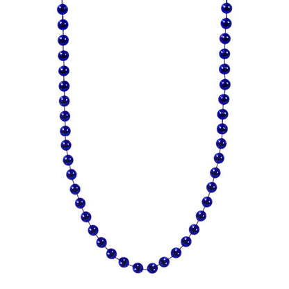 Dark Blue 7mm Bead 33" Necklaces (12 per pack)