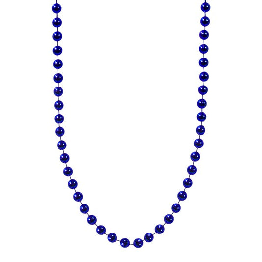 Dark Blue 7mm Bead 33" Necklaces (12 per pack)